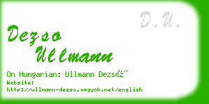 dezso ullmann business card